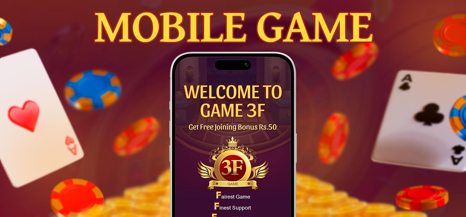 Mobile casino games in the 3F Game app.